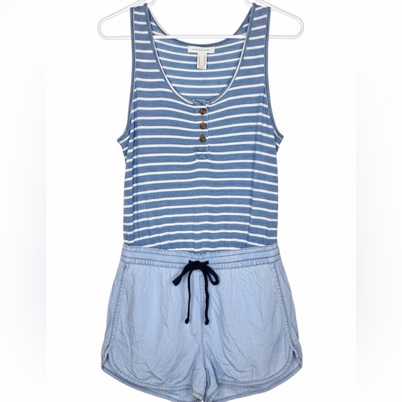 life in progress Pants - LIFE IN PROGRESS Women’s Striped Denim Casual Romper